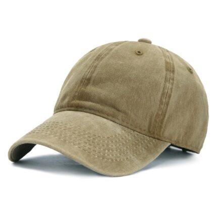 Buneria Unisex Baseball Cap Low Profile Adjustable Cotton Cap – Wash Khaki